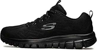 Skechers Graceful Get Connected Regular, Zapatillas Mujer, Black Mesh Trim, 39 EU