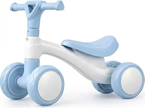 Edibaby, Triciclo Bebé 1 Año | Correpasillos Ligero | Primera Bicicleta de Equilibrio para Bebés | Bici sin Pedales | Juguete Niño 1-2 Años Ideal como Regalo (Azul)