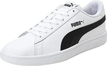 PUMA Smash V2 L, Zapatillas de Deporte Unisex adulto, Puma White-Puma Black, 44 EU