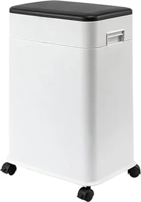 Hamwesh Bote de Basura de Cocina de 20L / 5.3Gal con Tapa, Bote de Basura con Ruedas de Altura Ajustable, de con Cubo Interior Desmontable para Baño, Dormitorio, Sala de