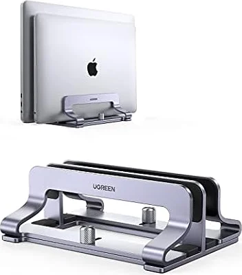UGREEN Soporte Vertical para Portátil Ajustable con 2 Ranuras Elevador