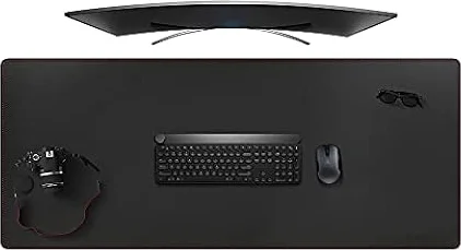 ZORESYN Almohadilla para Mouse para Juegos, 140x60cm Alfombrilla de Ratón, Alfombrilla de Escritorio de Oficina, Impermeable - Negro