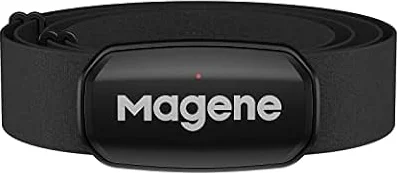 Magene H303 Monitor de frecuencia cardíaca Correa para el Pecho HRM Fitness Tracker IP67 Soporte Impermeable Bluetooth 4.2 y Ant+, Compatible con Wahoo, Zwift, Strava, Elite HRV