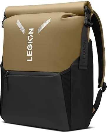 Lenovo - Mochila Gaming Legion 16" GB500 (Resistente al Agua, Compacta, Expandible hasta 25 litros, Bolsillos para Ordenador, Tablet, Botellas de Agua, Correas Ergonómicas) - Negro, Amarillo