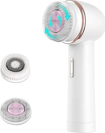 MYCARBON Cepillo Limpiador Facial Eléctrico 2500 mAh Recargable 2 Repuestos
