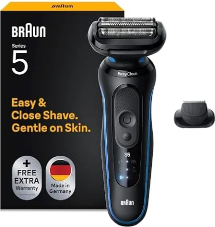 Braun Series 5 Afeitadora Eléctrica Hombre, 52-B1200SI,Azul