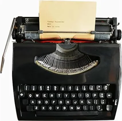 Taifuan Máquina de máquina de Escribir Manual portátil Tradicional, máquina de Escribir clásico clásico Antiguo para escritores, máquina de Escribir nostálgico(Black)