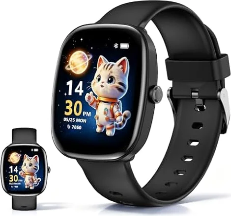 Altusmotus Reloj deportivo para niños y niñas de 4 a 12 años, rastreador de fitness con monitor de sueño de frecuencia cardíaca, podómetro, reloj despertador, impermeable IP67, rastreador de actividad