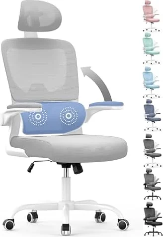 naspaluro Silla Oficina Ergonómica Soporte Lumbar, Malla Transpirable 136kg