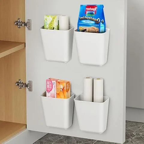 4 Piezas cajas de almacenamiento autoadhesivas para montar en la pared