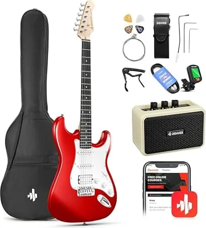 Donner Guitarra Eléctrica 39 Pulgadas DST-100R para Principiantes