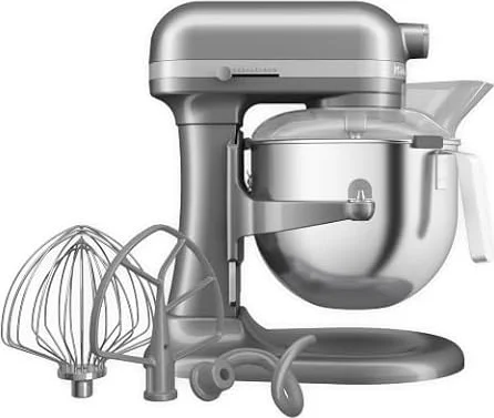KitchenAid Batidora Amasadora Heavy Duty 6.6L, Engranajes Todo Metal, 11 Velocidades, Arranque Suave, Corte por Sobrecalentamiento, Bol 3 Puntos, Plata Contour