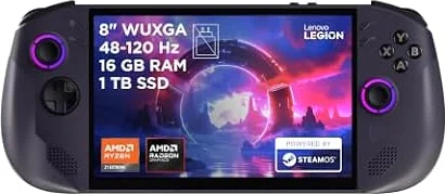 Lenovo Legion Go S - Consola Portátil Gaming 8" WUXGA (AMD Ryzen Z1 Extreme, AMD Radeon Graphics, 48-120Hz, 16 GB RAM, 1 TB SSD, Wi-Fi 6E, SteamOS en Español) – Nebula Violet