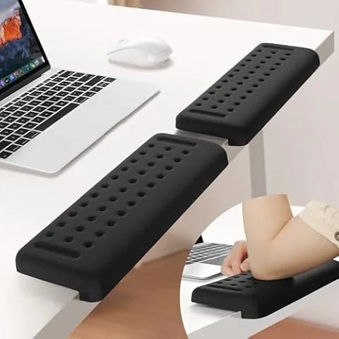 Sushret cojín ergonómico en forma de L para codo y escritorio, juego de 2 almohadillas viscoelásticas antideslizantes para apoyo de brazo y muñeca, diseño separado para oficina y hogar
