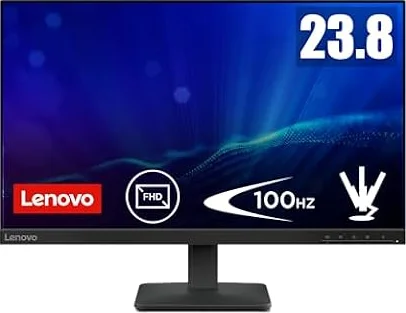 Lenovo L24-4e - Monitor FHD 23.8" (IPS, 1920x1080, Tasa de Refresco 48 Hz – 100 Hz, Tiempo de Respuesta de 4 ms, HDMI 1.4, VGA, VESA 100 x 100 mm) Soporte de Inclinación, Negro