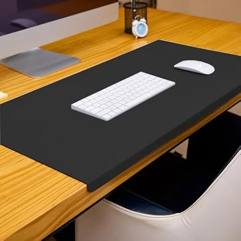 Almohadilla de escritorio de piel, protector de escritorio grande antideslizante, alfombrilla impermeable para escritorio de oficina y portátil, alfombrilla de ratón de piel sintética PU con protector