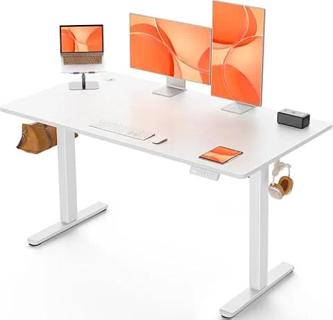 ErGear Escritorio Elevable Eléctrico, 120x60cm, Blanco