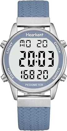 Hearkent Reloj podómetro para mujer, rastreador de fitness, reloj deportivo resistente al agua, contador de calorías, reloj de pulsera con pantalla digital grande, personas mayores, mujeres, ancianos