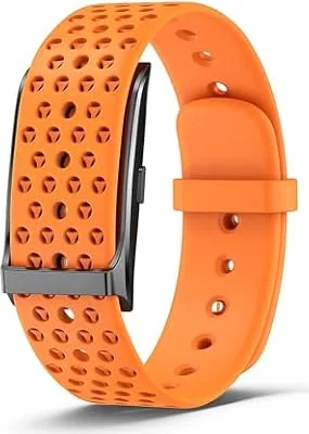 Elprico Rastreador de Fitness sin Pantalla, Pulsera Inteligente con Batería de 45 Días, 10 M de Actividad Impermeable y Banda de Monitor de Sueño para Hombres y Mujeres (Orange)