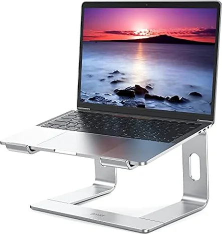 BESIGN LS03S Soporte Portátiles, Soporte de Aluminio Ergonómico para Portátiles Compatible con 10-15,6", Metal Plata
