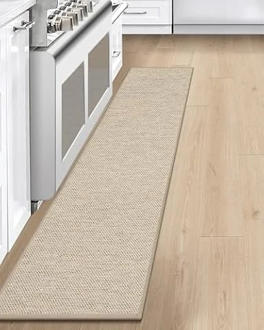 LEKEEPGO Alfombra Cocina Lavable Antideslizante 43x200cm, Beige