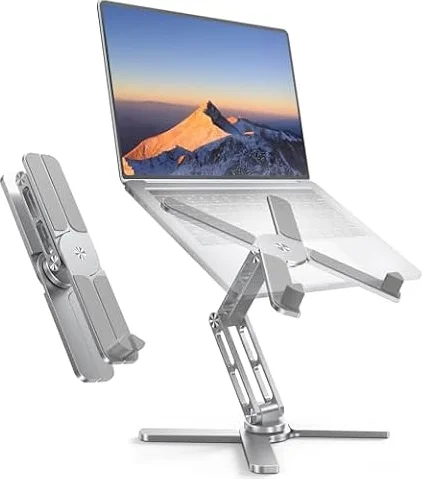 TECKNET Soporte portatil 360° Giratorio de Escritorio para Laptop Plateado