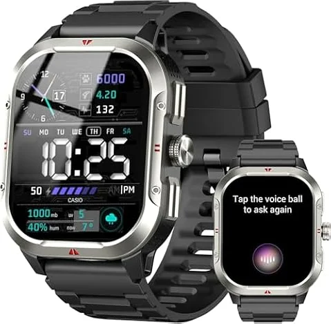 Jugeman Reloj Inteligente Hombre con GPS, 2.06'' Smartwatch,Fitness Tracker