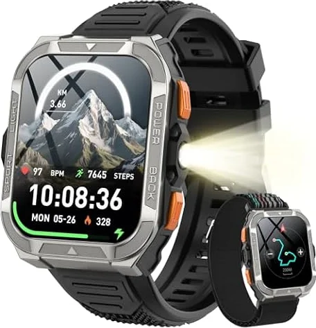 Blackview Smartwatch Hombre, 1.91" Reloj Inteligente Hombre Militar con GPS