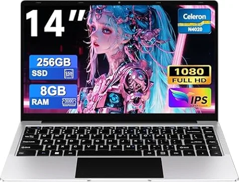 bvate 2026 Ordenador Portátil 14 Pulgadas hasta 2,8 GHz Celeron 256GB SSD