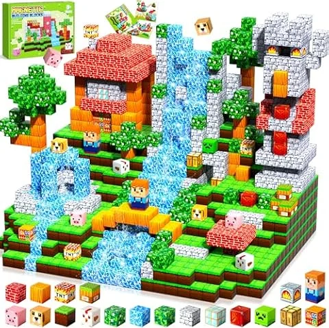 Pourbibi Bloques Magneticos Construccion Niños,Magneticas Niños,Juguetes